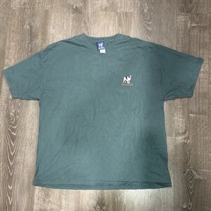 Vtg Big Dogs T Shirt Mens 2XL Green Beer Graphic It's Five O' Clock Somewhere